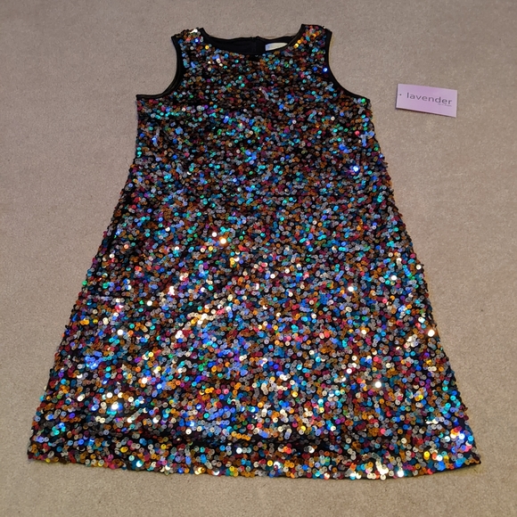 lavender Other - Nwt Lavender girls multi-colored sequin dress